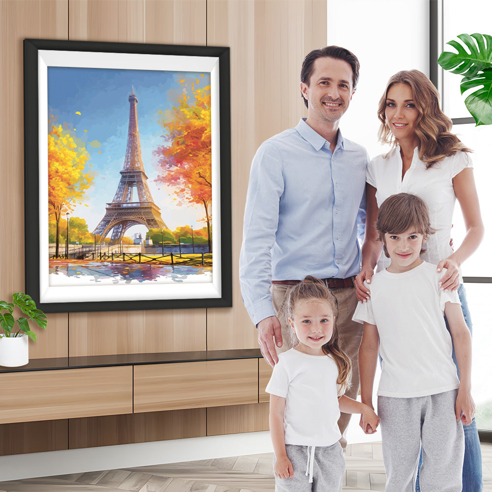 Eiffelturm in Paris im Herbst Diamond Painting
