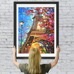 Eiffelturm Straßenlampe Diamond Painting