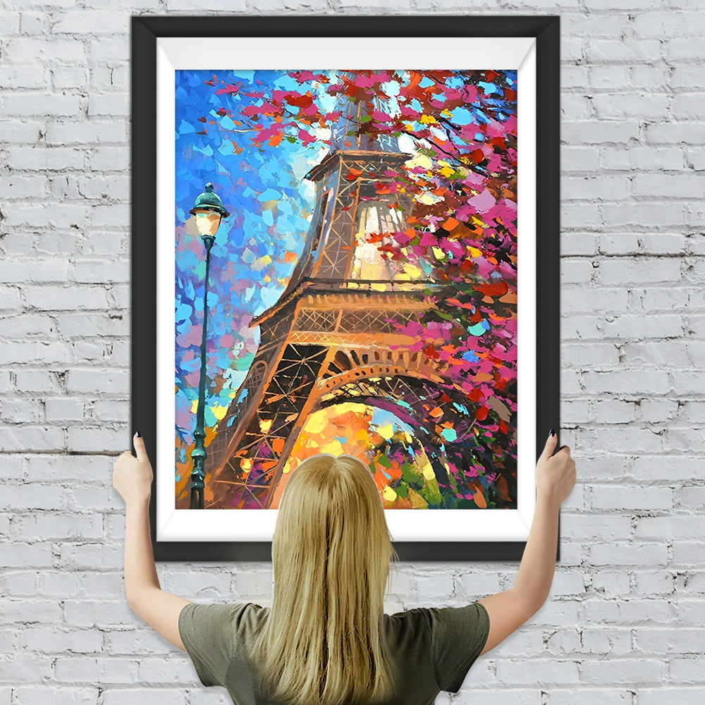 Eiffelturm Straßenlampe Diamond Painting