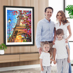 Eiffelturm Straßenlampe Diamond Painting