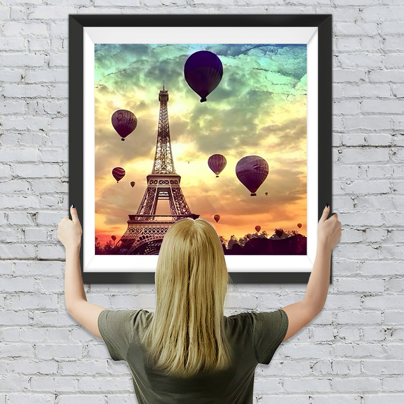 Eiffelturm und Ballons Diamond Painting