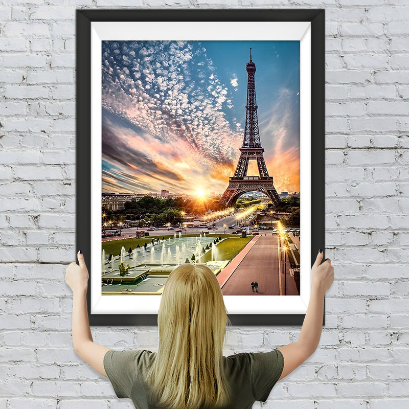 Eiffelturm und Trocadero-Garten Diamond Painting