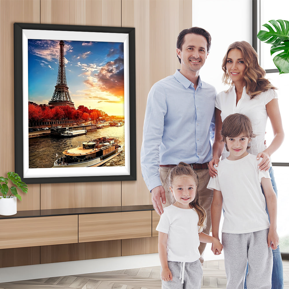 Eiffelturm und Yacht Diamond Painting
