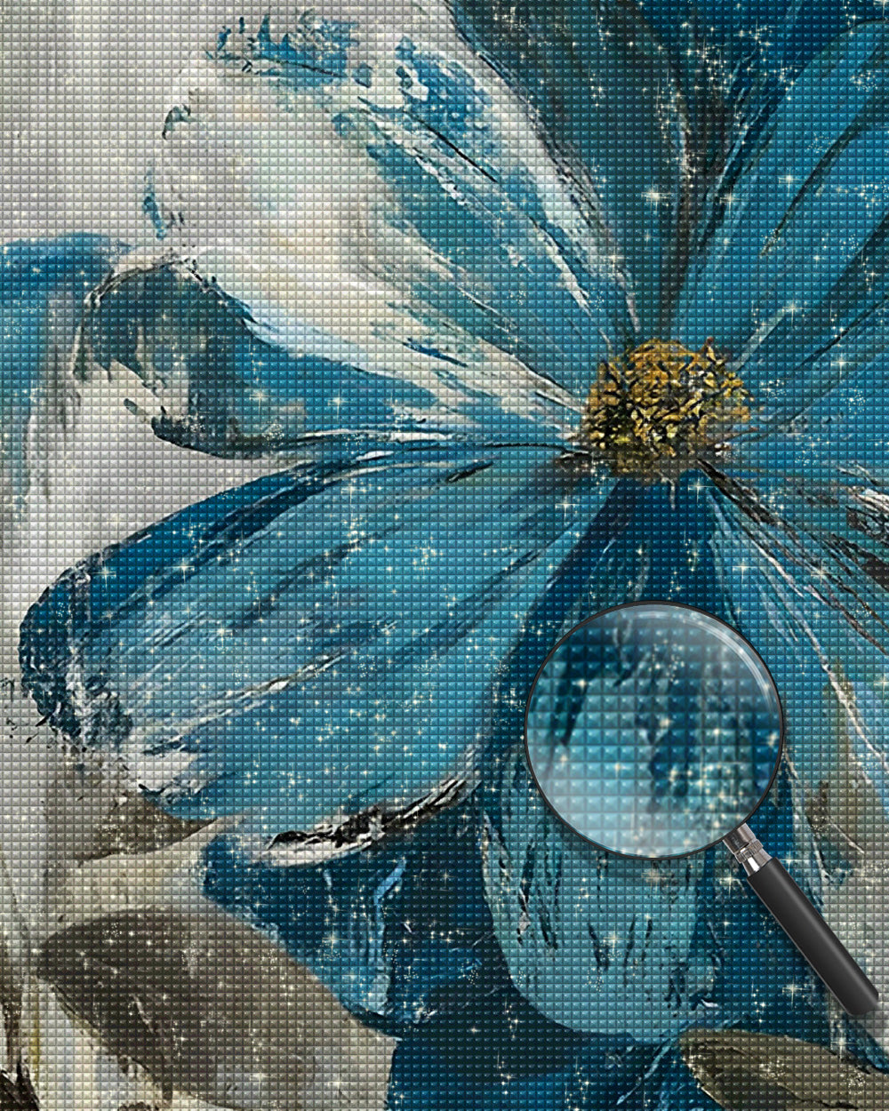 Ein eisblaues Gänseblümchen Diamond Painting
