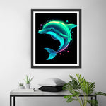 Ein glücklich leuchtender Delphin Diamond Painting