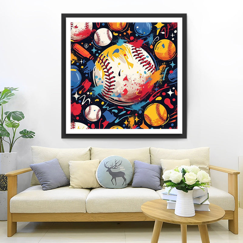 Ein Haufen Baseballs Diamond Painting