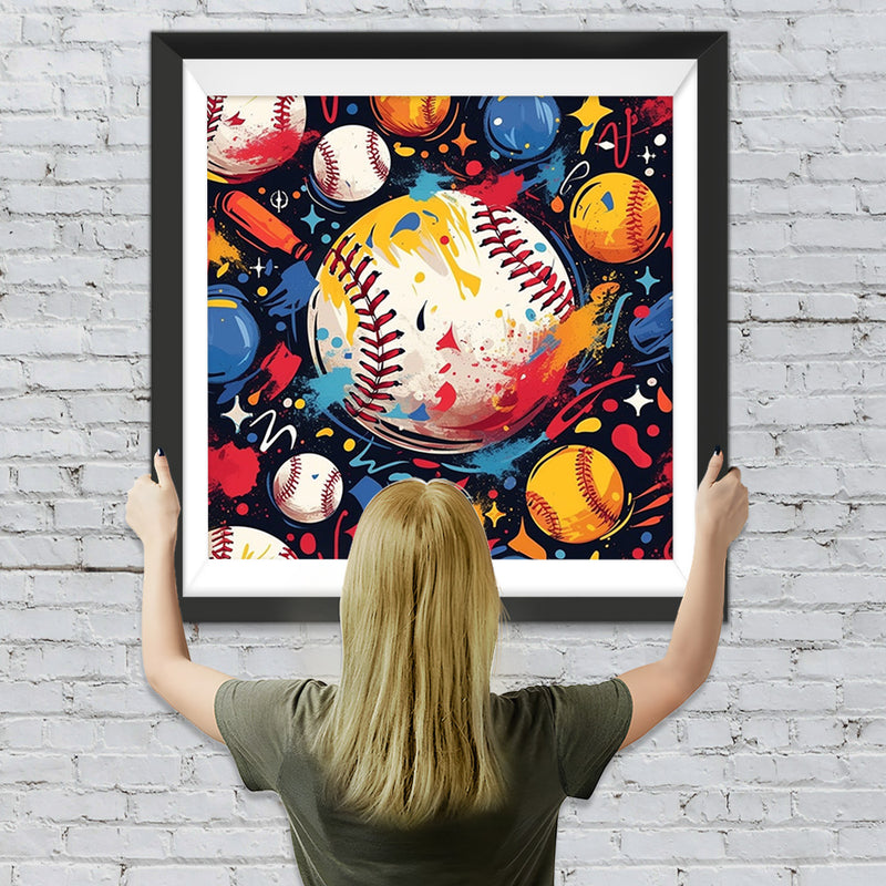 Ein Haufen Baseballs Diamond Painting