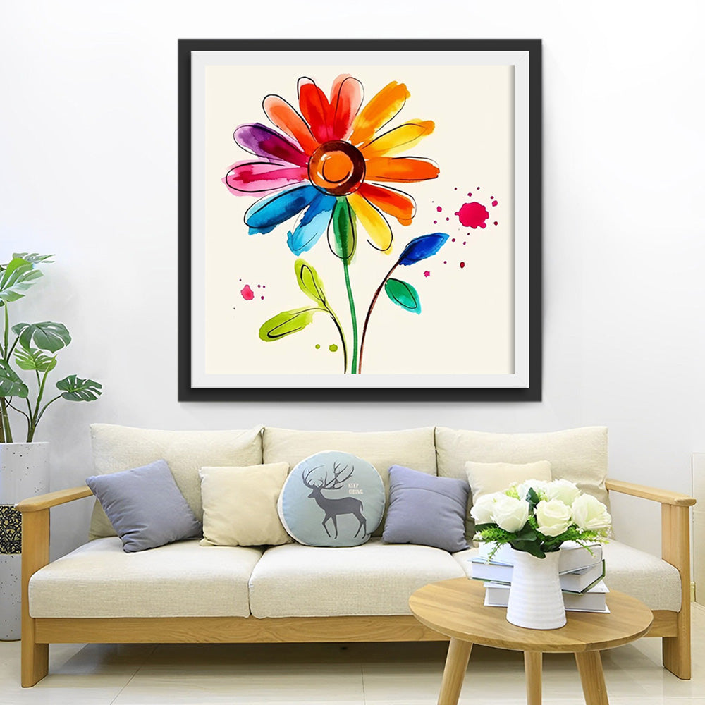 Ein kleines niedliches Gänseblümchen Diamond Painting