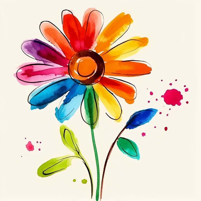 Ein kleines niedliches Gänseblümchen Diamond Painting