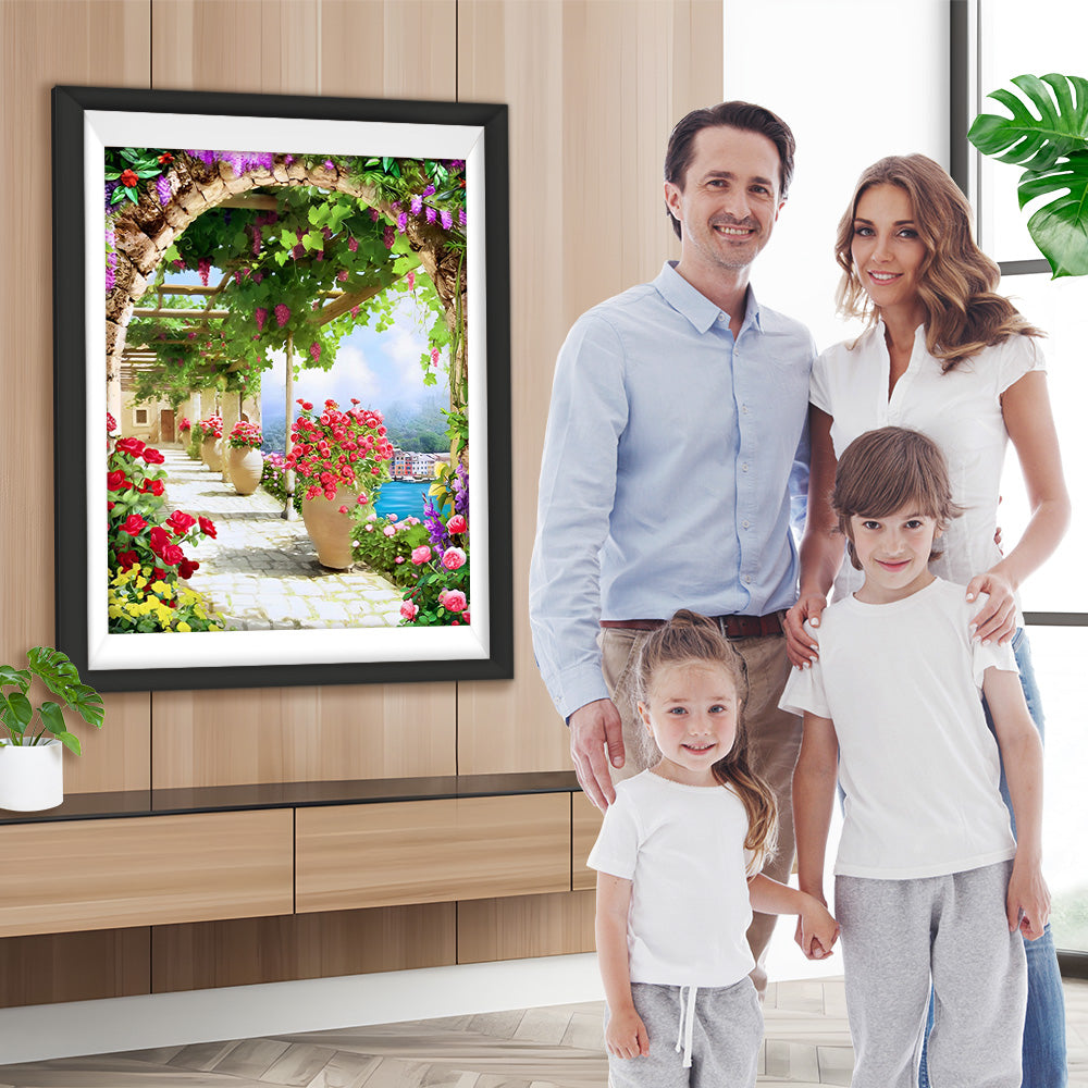 Ein Korridor voller Rosen Diamond Painting