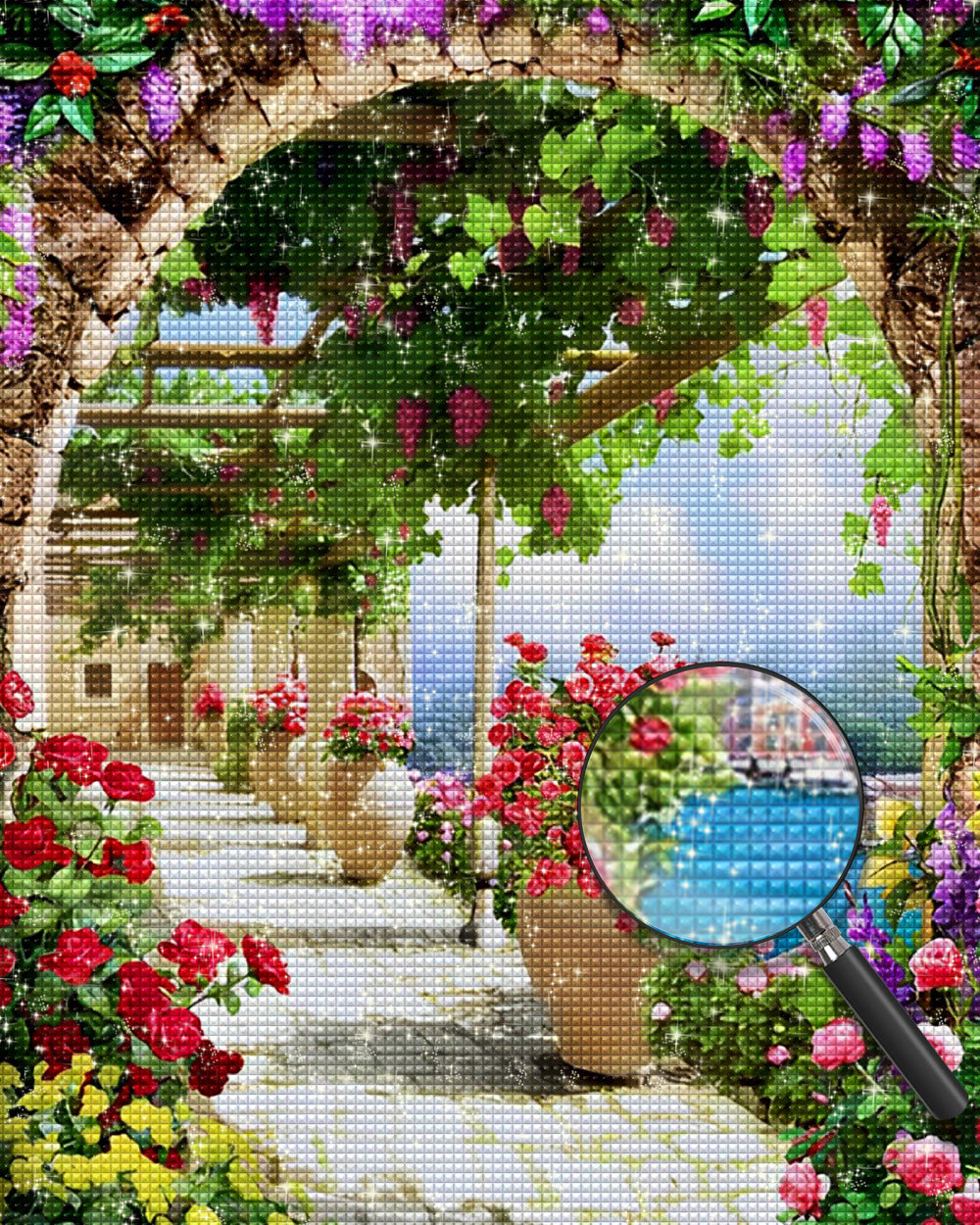 Ein Korridor voller Rosen Diamond Painting