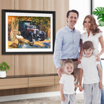 Ein Mann und sein Oldtimer Diamond Painting