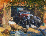 Ein Mann und sein Oldtimer Diamond Painting