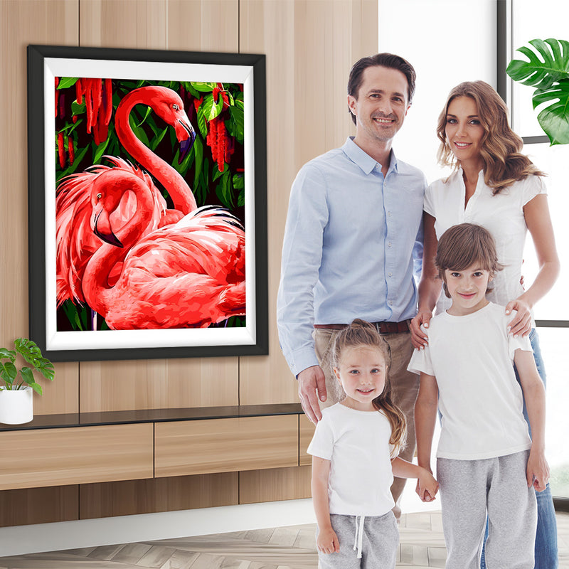 Ein Paar rote Flamingos Diamond Painting