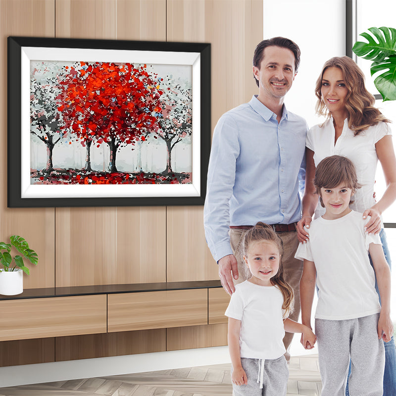 Ein roter Baum Diamond Painting