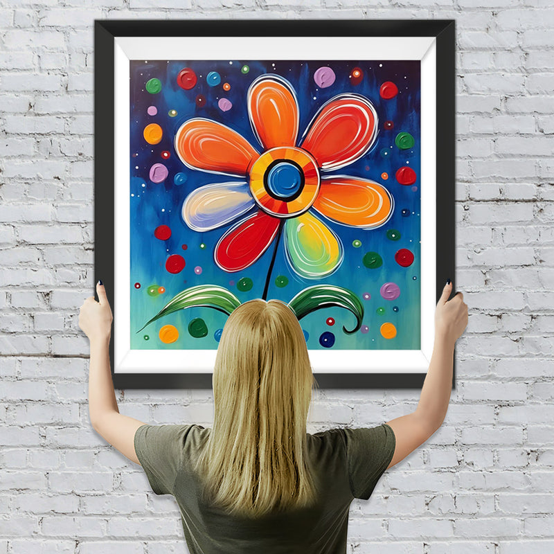 Eine kleine bunte Blume Diamond Painting