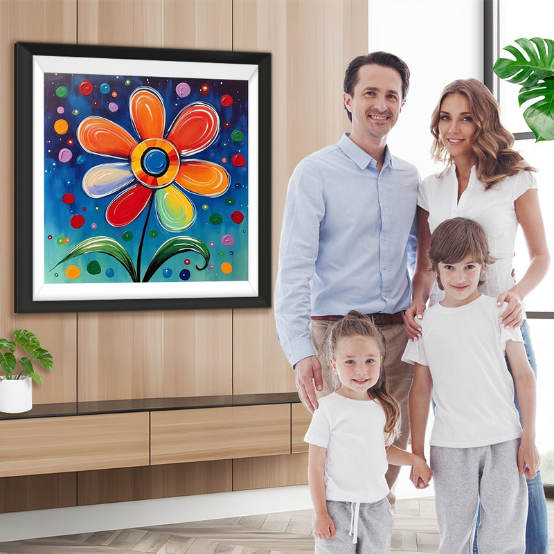 Eine kleine bunte Blume Diamond Painting