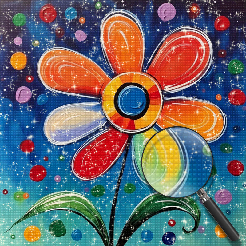 Eine kleine bunte Blume Diamond Painting