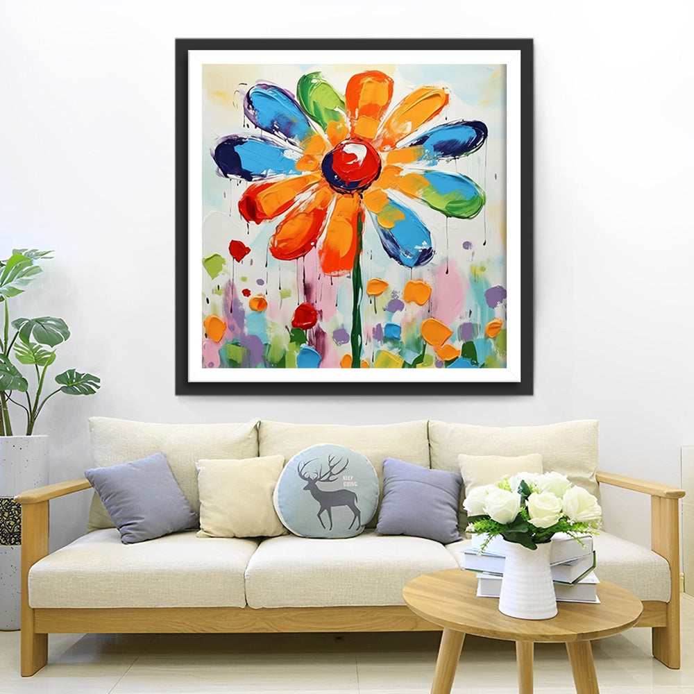 Eine kleine Regenbogenblume Diamond Painting