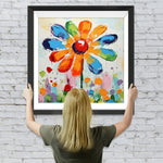 Eine kleine Regenbogenblume Diamond Painting