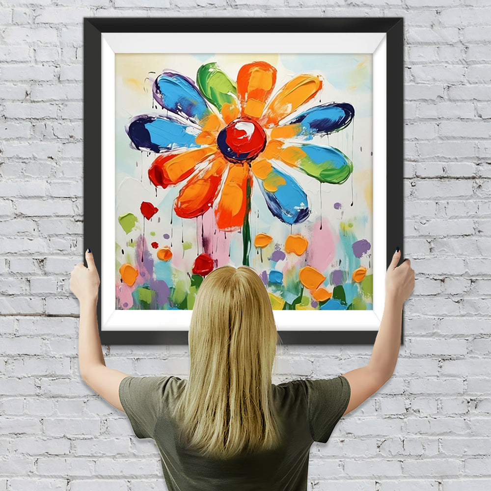 Eine kleine Regenbogenblume Diamond Painting