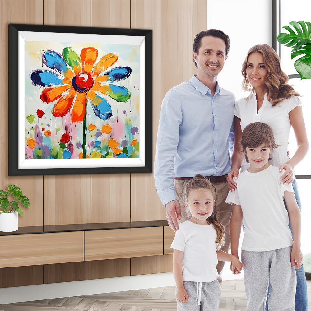 Eine kleine Regenbogenblume Diamond Painting