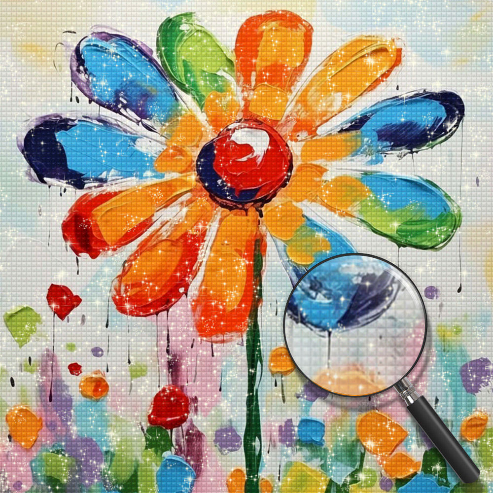 Eine kleine Regenbogenblume Diamond Painting
