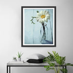 Eine kleine weiße Chrysantheme Diamond Painting