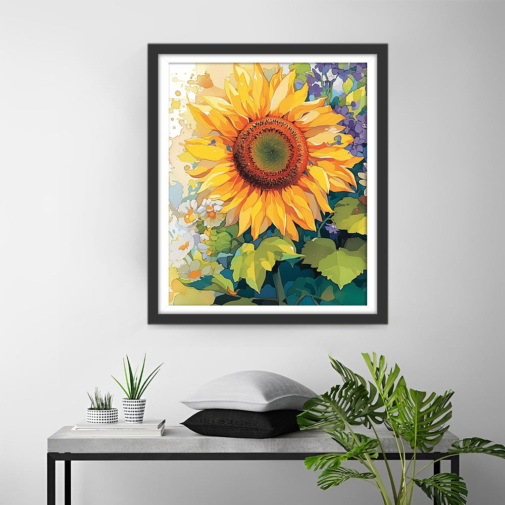 Eine riesige Sonnenblume Diamond Painting