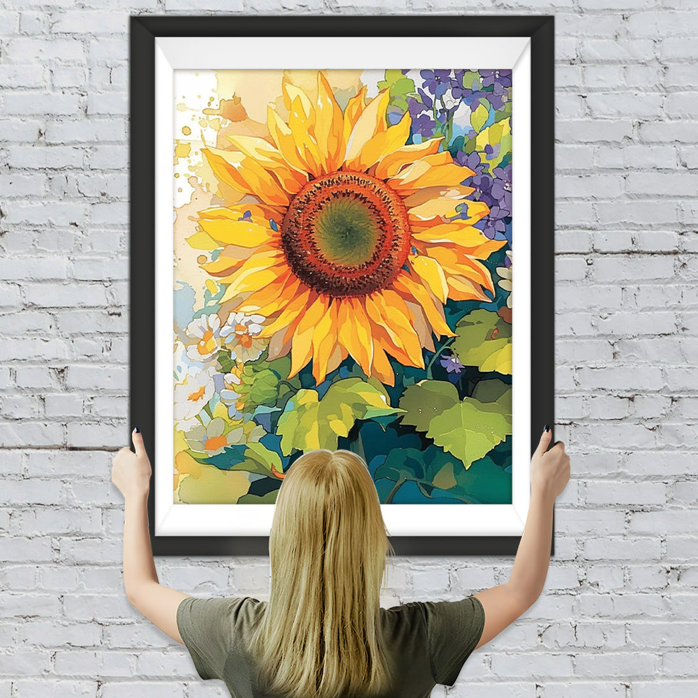 Eine riesige Sonnenblume Diamond Painting