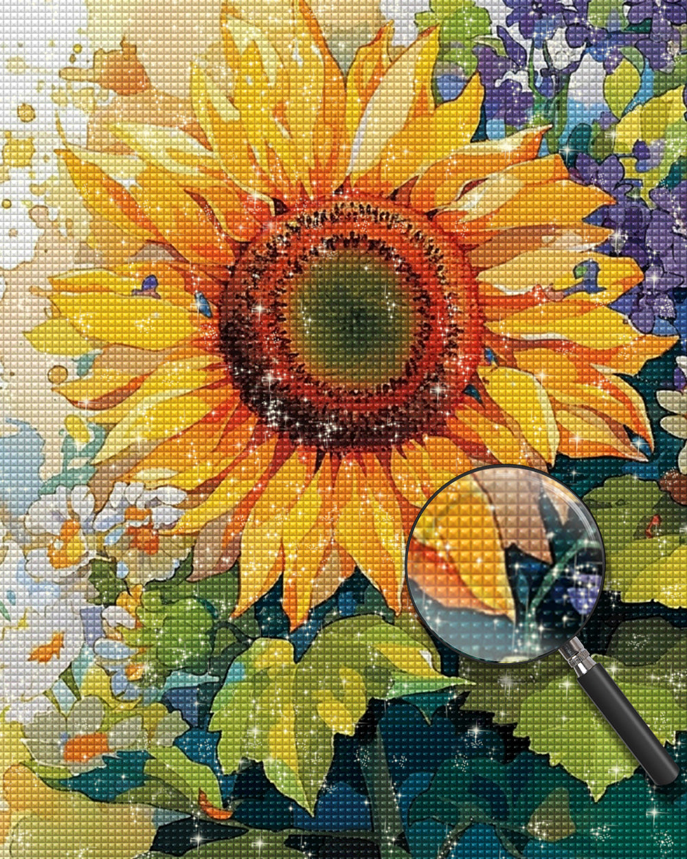 Eine riesige Sonnenblume Diamond Painting