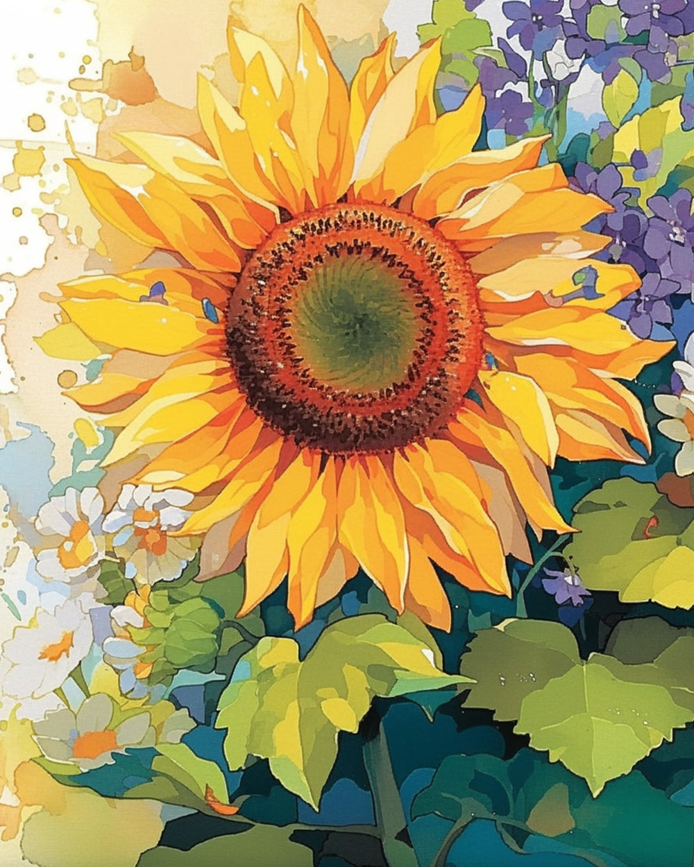 Eine riesige Sonnenblume Diamond Painting