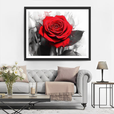 Eine rote Rose  Diamond Painting