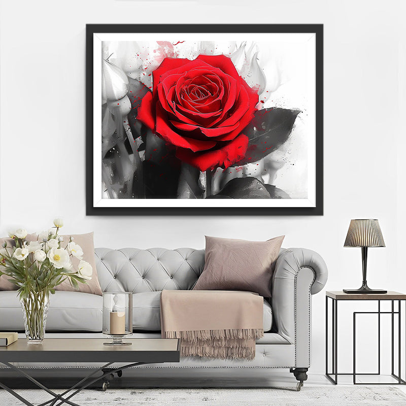 Eine rote Rose  Diamond Painting