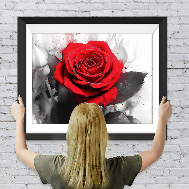 Eine rote Rose  Diamond Painting