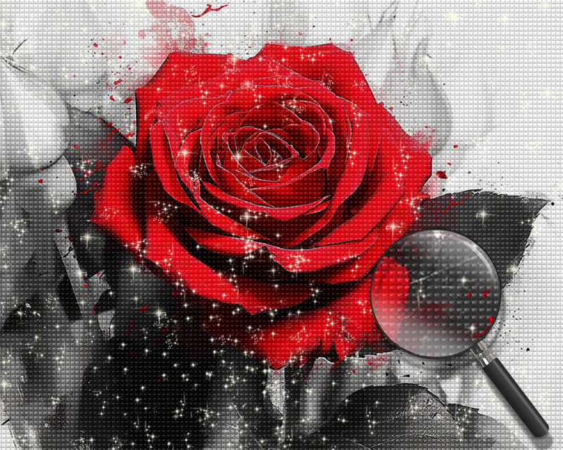 Eine rote Rose  Diamond Painting