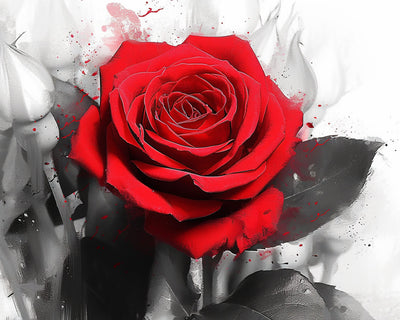Eine rote Rose  Diamond Painting
