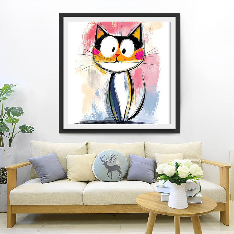 Eine überraschte Katze Diamond Painting