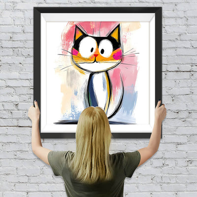 Eine überraschte Katze Diamond Painting