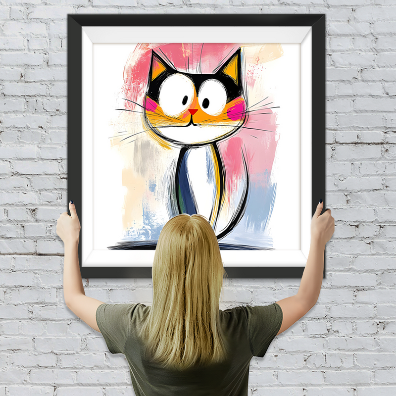 Eine überraschte Katze Diamond Painting