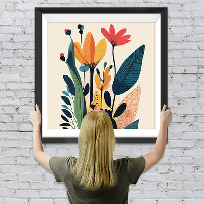 Einfache abstrakte Blumen Diamond Painting