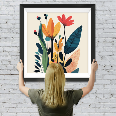 Einfache abstrakte Blumen Diamond Painting