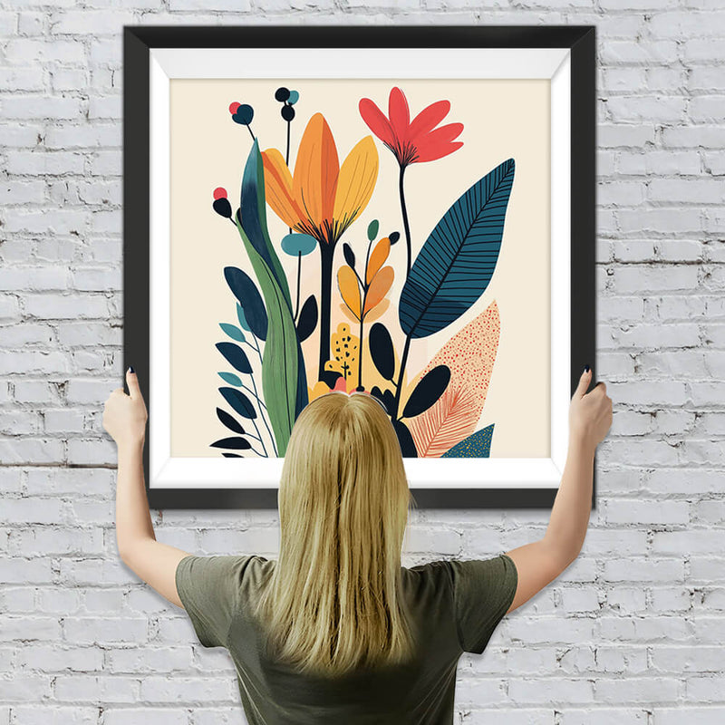 Einfache abstrakte Blumen Diamond Painting