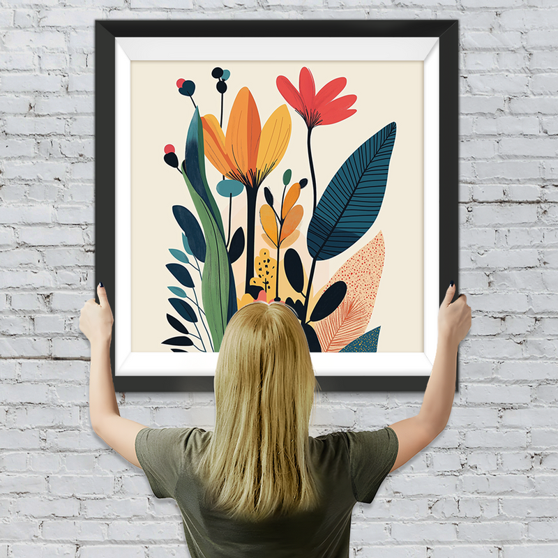 Einfache abstrakte Blumen Diamond Painting