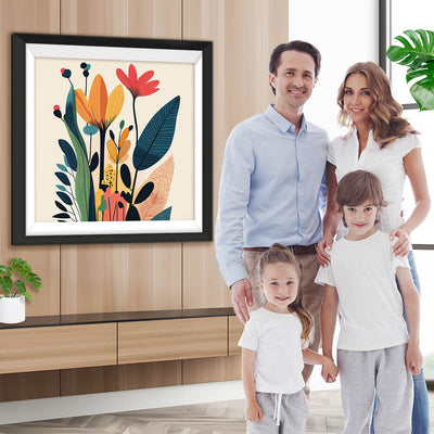 Einfache abstrakte Blumen Diamond Painting