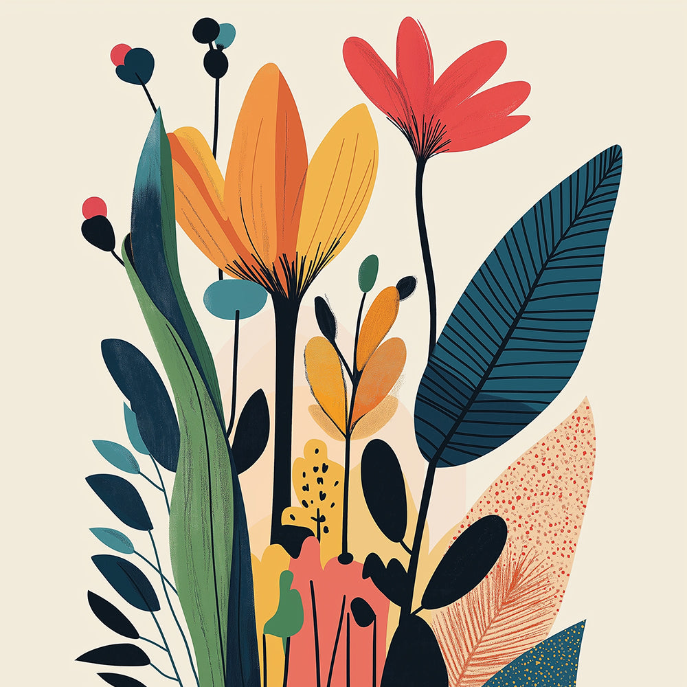 Einfache abstrakte Blumen Diamond Painting