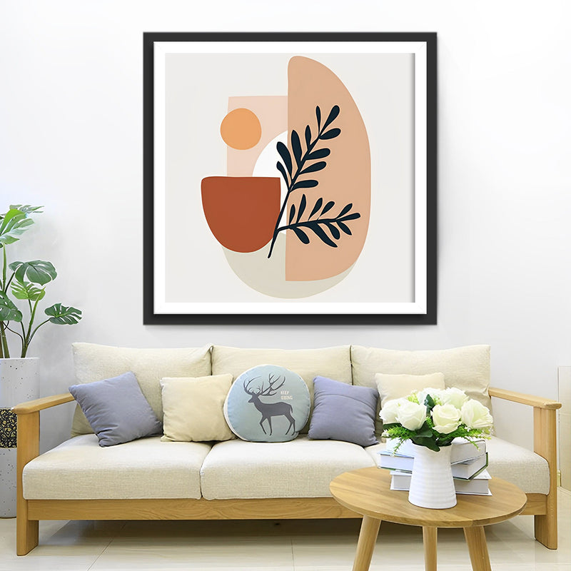 Einfache abstrakte Pflanze Diamond Painting