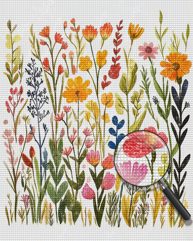 Einfache kleine Blumen Diamond Painting