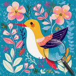 Einfacher Vogel und Blumen Diamond Painting