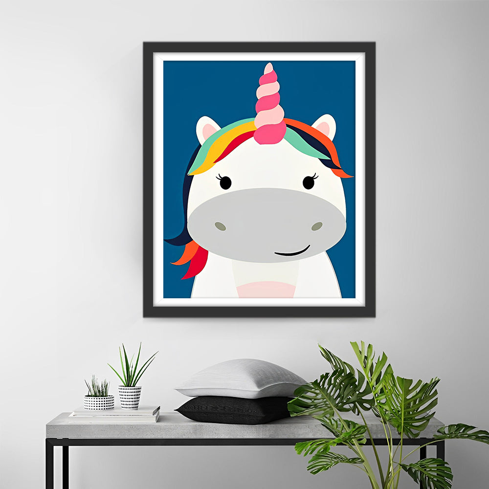 Einfaches Cartoon Einhorn Diamond Painting